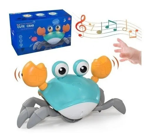 Caranguejo Fujão - Brinquedo Interativo com Música LED e Sensor